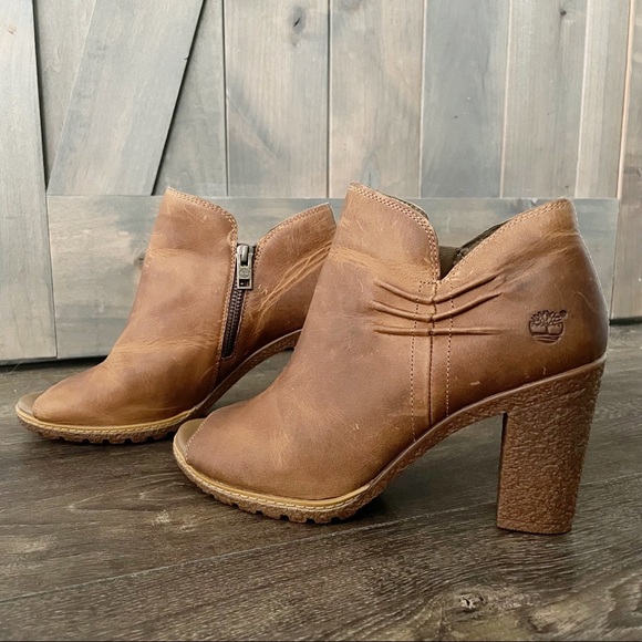 Timberland ’Glancy’ Ruched Peep Toe Boots - Picture 4 of 15